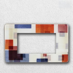 2 Gang Checkered Crystal Frame