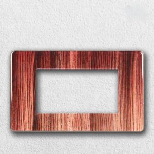 2 Gang Wood Crystal Frame