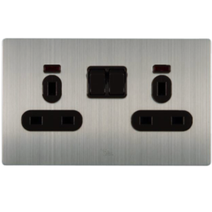 A69-C14 13A Twin BS Socket with Switch & Neon