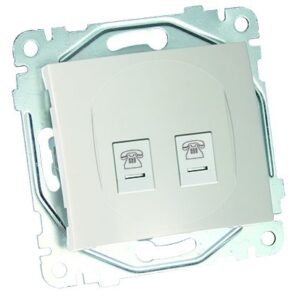 A20-2E01 Double Telephone Socket Outlet Module