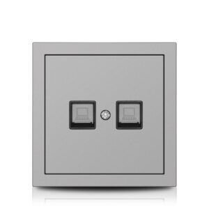 Factory Customization CE ROHS Certificated Indoor Skin Feel Gray Universal Double Computer Socket(CAT.6)